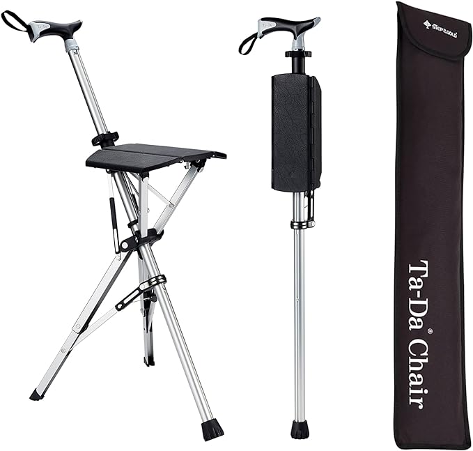 Bastone da trekking Ta-Da Seat — Sedile comfort integrato - Desfino