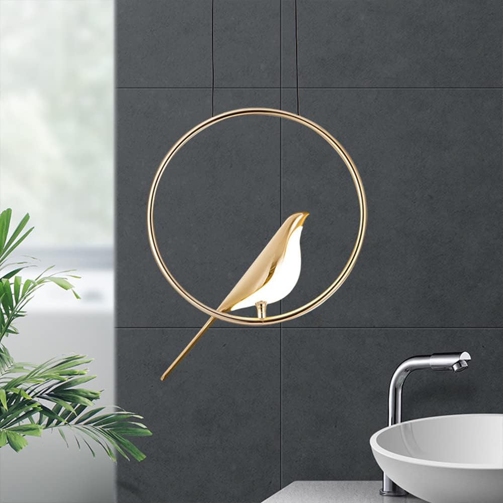 LumenBird Circle LED Pendant Lamp — Artistic Bird Design - Desfino