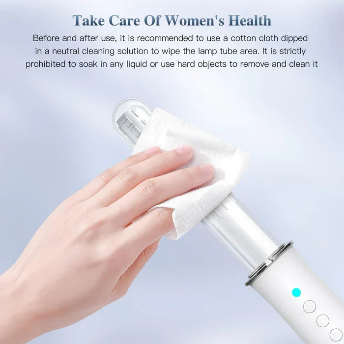 Wellness Wand — Luce rossa/blu, vibrazione regolabile, timer da 35 minuti - Desfino