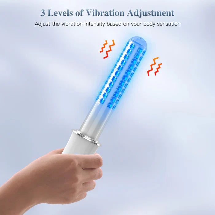 Wellness Wand — Luce rossa/blu, vibrazione regolabile, timer da 35 minuti - Desfino