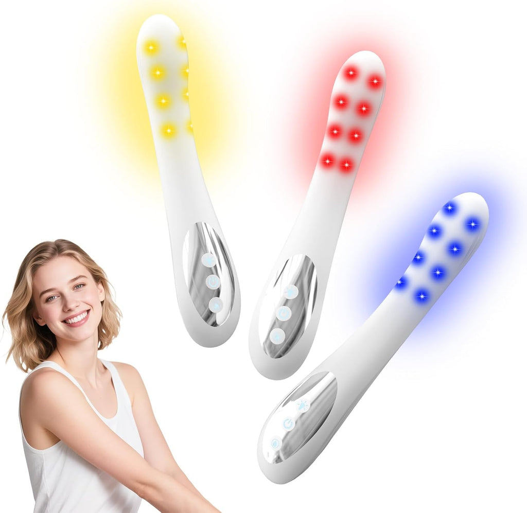 Dispositivo per la fototerapia intima — luce rossa, blu e gialla, delicato effetto riscaldante