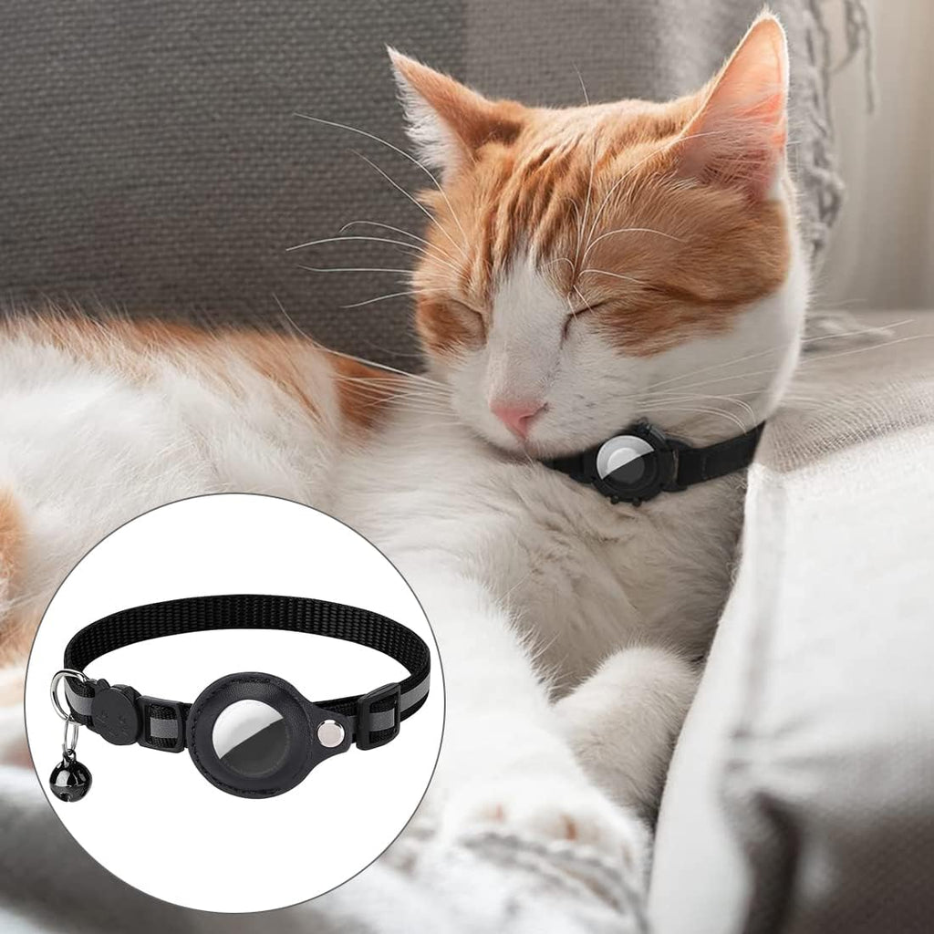Collier réfléchissant pour chat à ouverture rapide - support réglable pour traceur GPS - Desfino