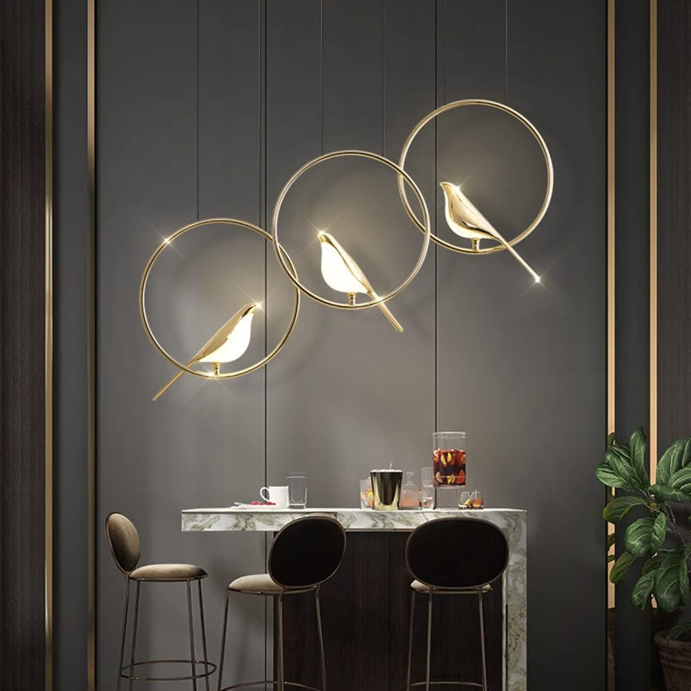 LumenBird Circle LED Pendant Lamp — Artistic Bird Design - Desfino