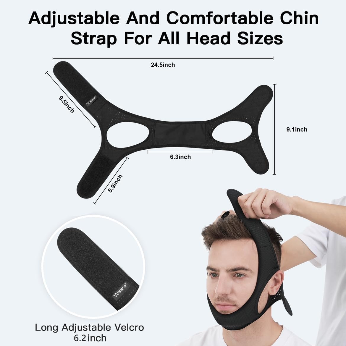SomniSeal Adjustable Snoring Chin Strap for Sleep Apnea Support - Desfino