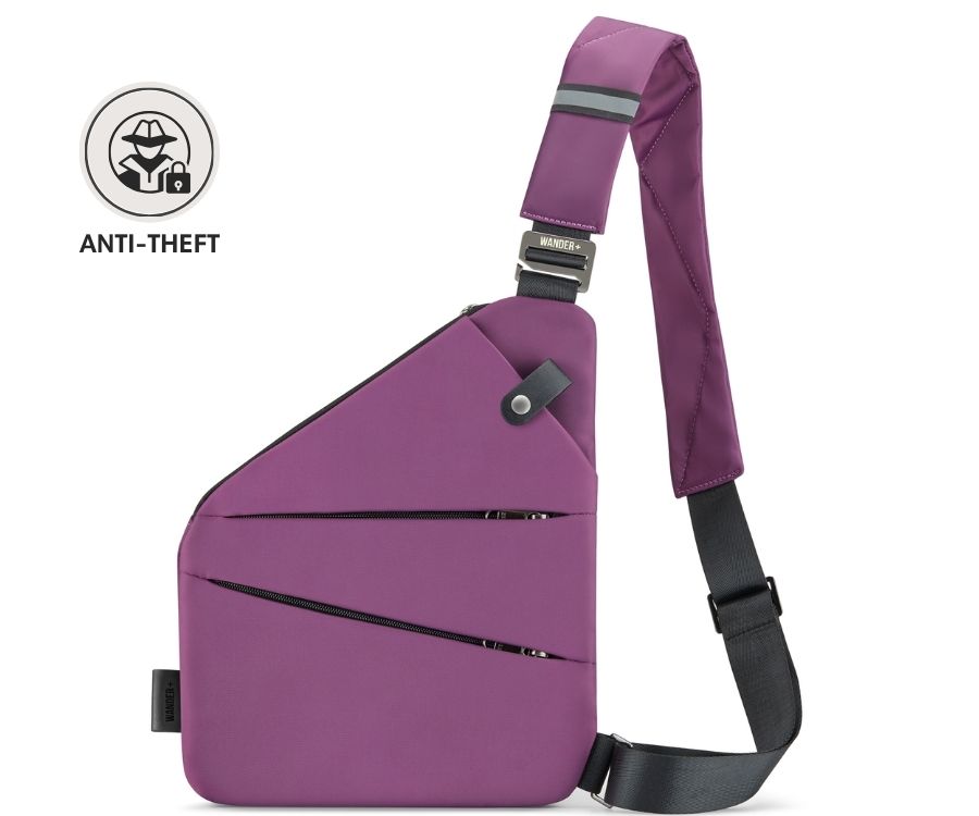 Slim Anti-Theft Travel Bag — Front Carry, Hidden Zippers, Storage - Desfino