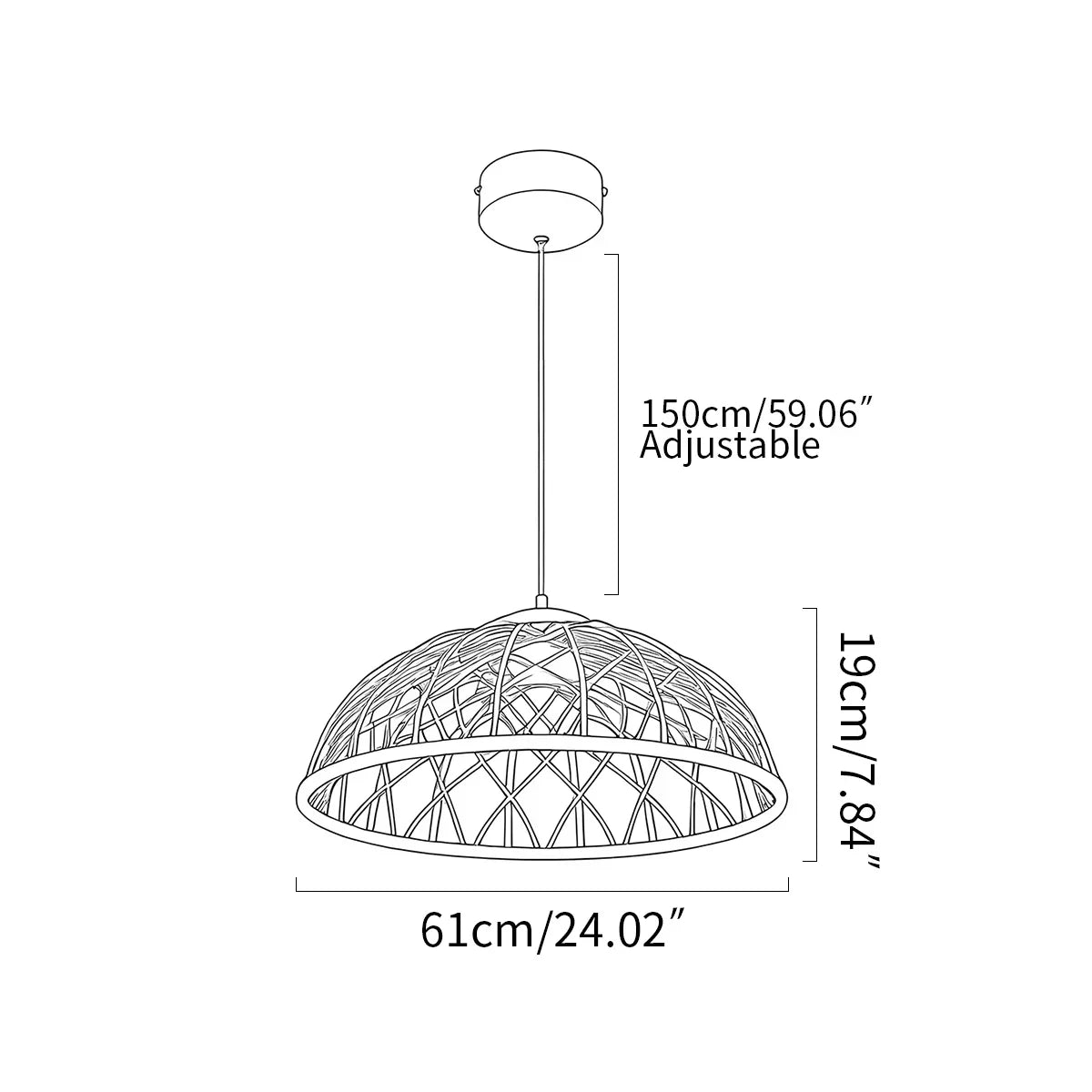 Modern Woven Mesh Art Pendant Light | Desfino