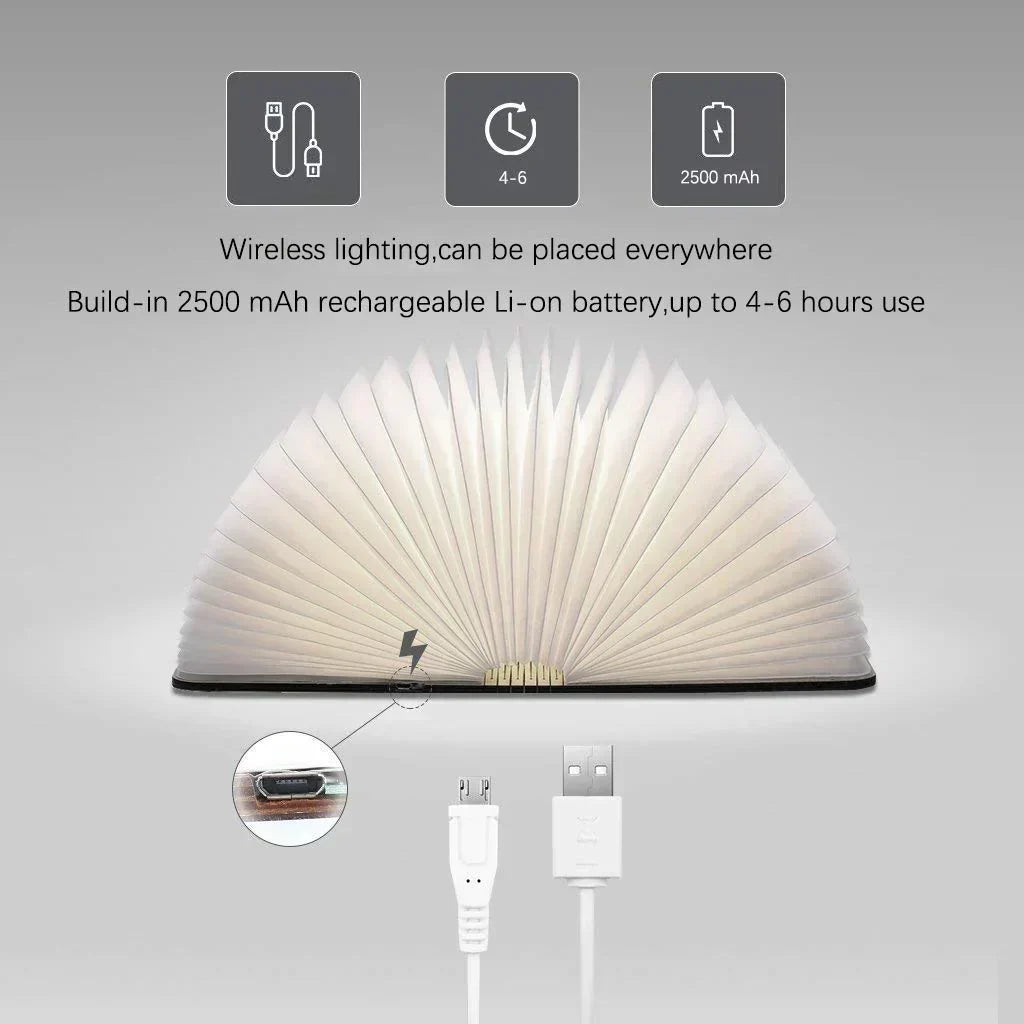 Lampka do czytania Aurora LED — ładowana lampka nocna | Desfino