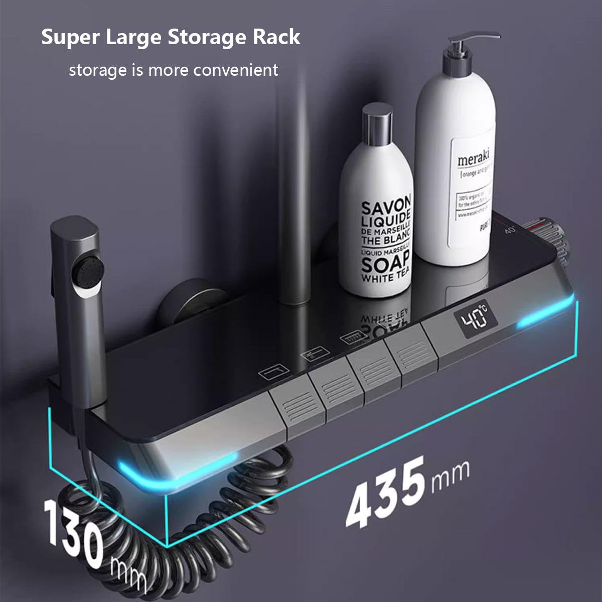 Affichage numérique de la température Aurell — Système de douche thermostatique - Desfino