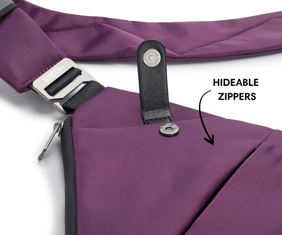 Slim Anti-Theft Travel Bag — Front Carry, Hidden Zippers, Storage - Desfino