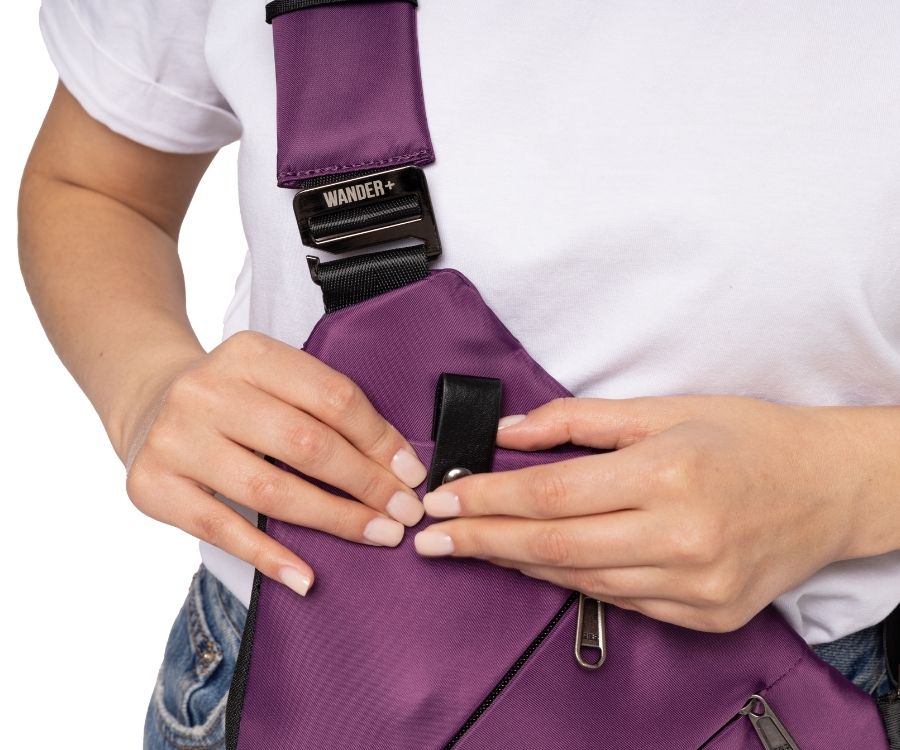 Slim Anti-Theft Travel Bag — Front Carry, Hidden Zippers, Storage - Desfino
