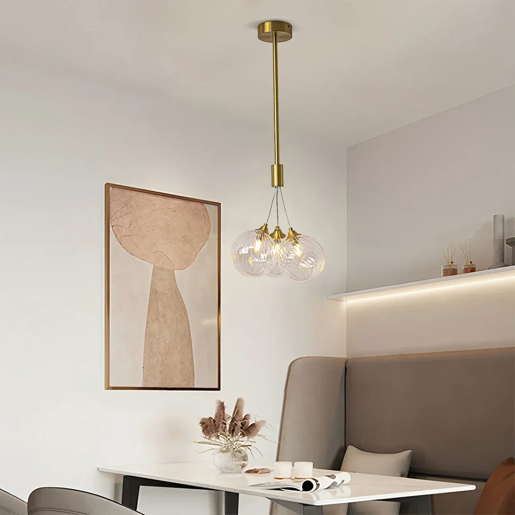 Luxury All Copper Glass Bubble Ball Chandelier | Desfino
