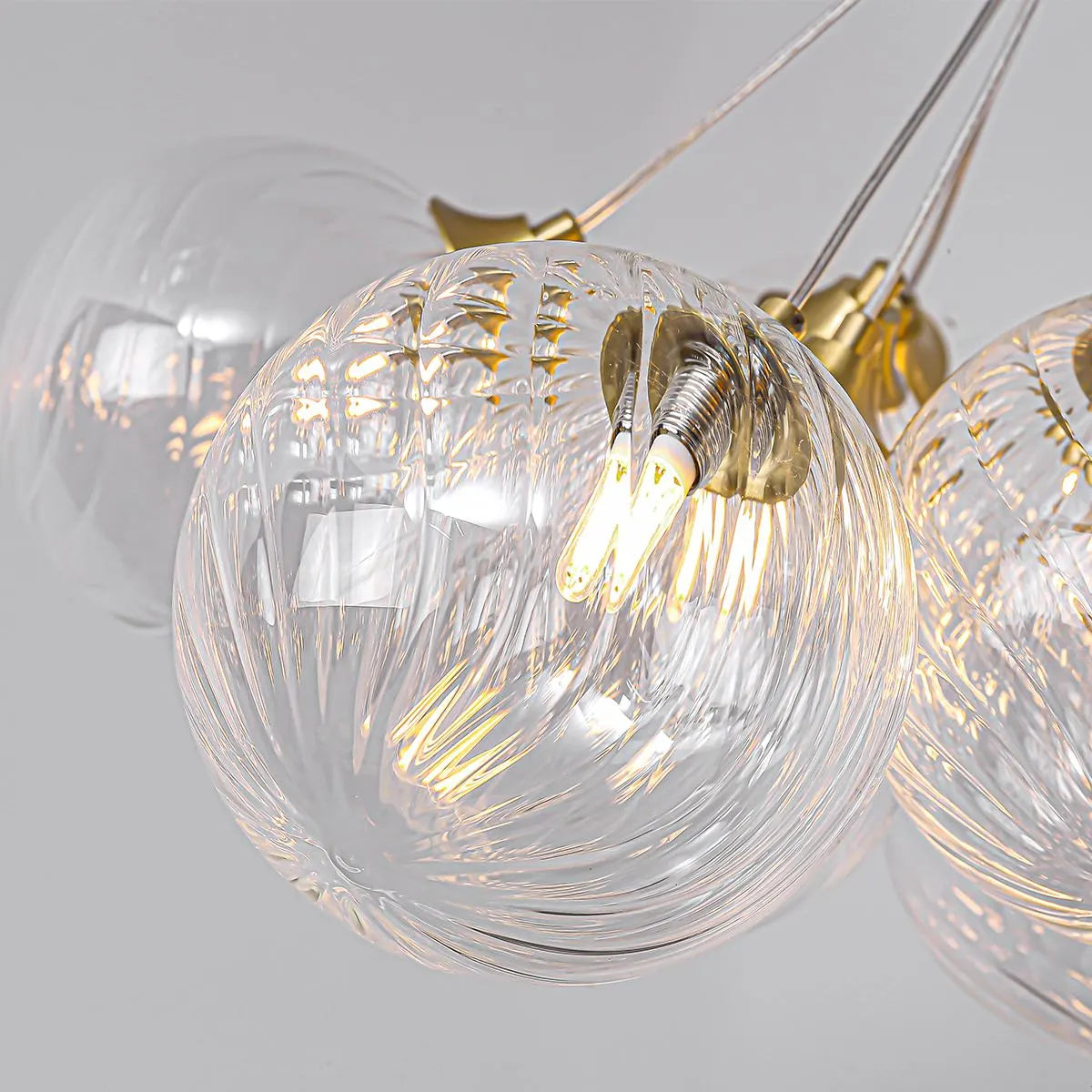 Luxury All Copper Glass Bubble Ball Chandelier | Desfino