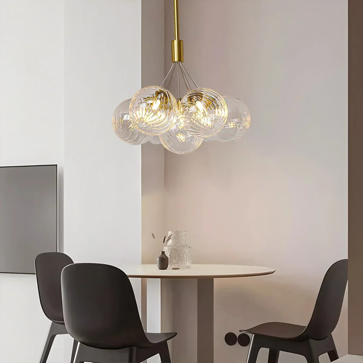 Luxury All Copper Glass Bubble Ball Chandelier | Desfino