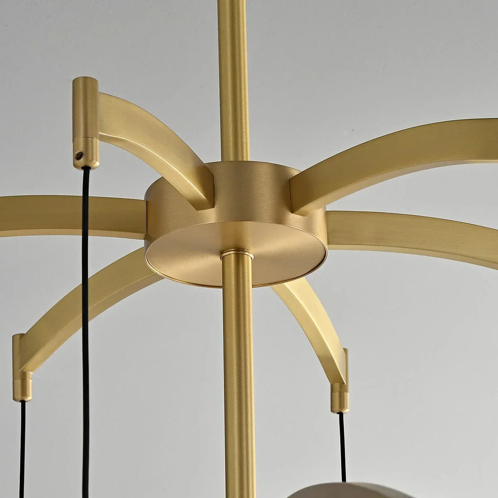 Modern Luxury Copper Glass Ball Chandelier | Desfino