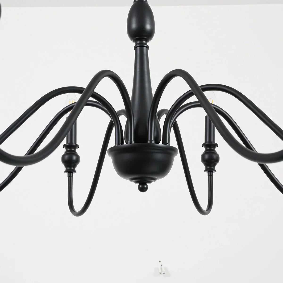 American Simple Black Candle-Style Chandelier | Desfino