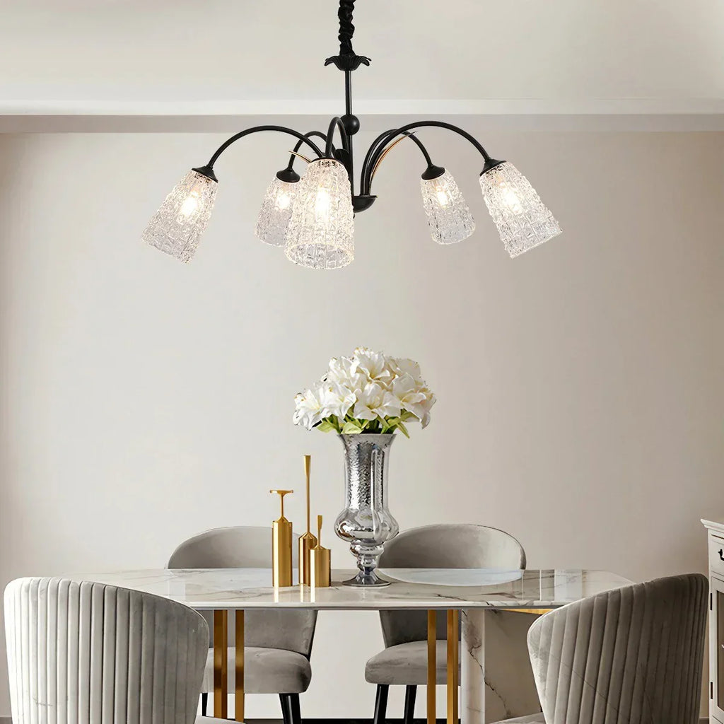 American Retro Iron Glass Chandelier | Desfino