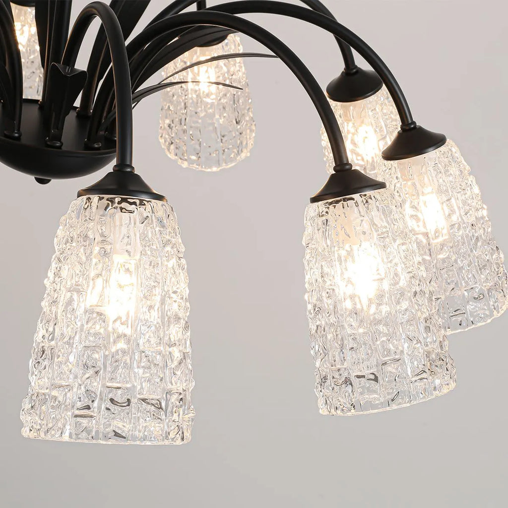 American Retro Iron Glass Chandelier | Desfino
