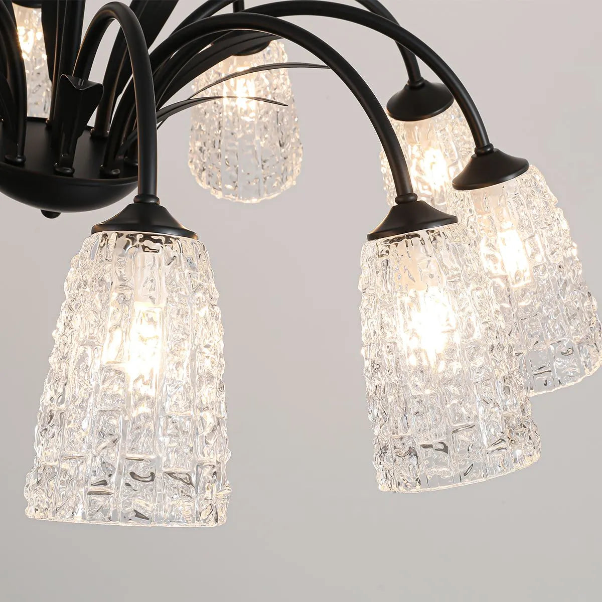 American Retro Iron Glass Chandelier | Desfino