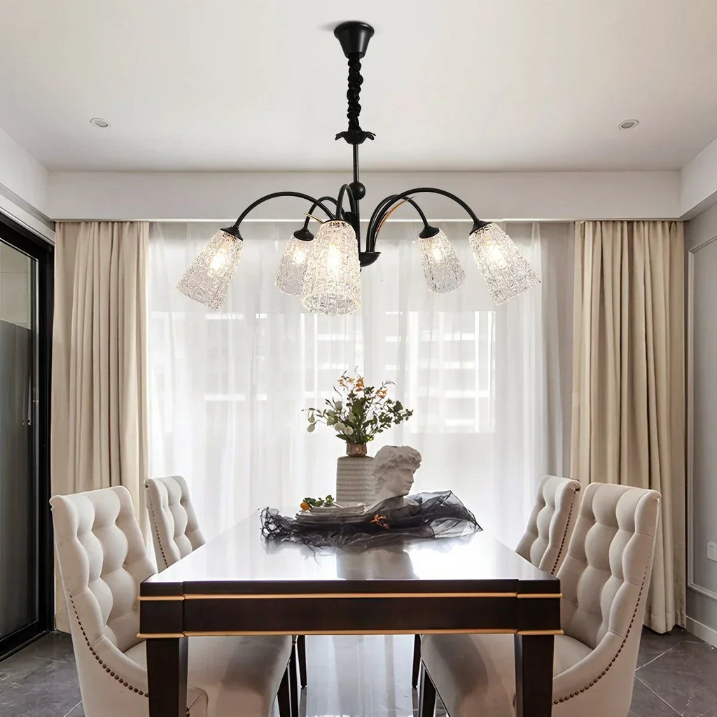 American Retro Iron Glass Chandelier | Desfino