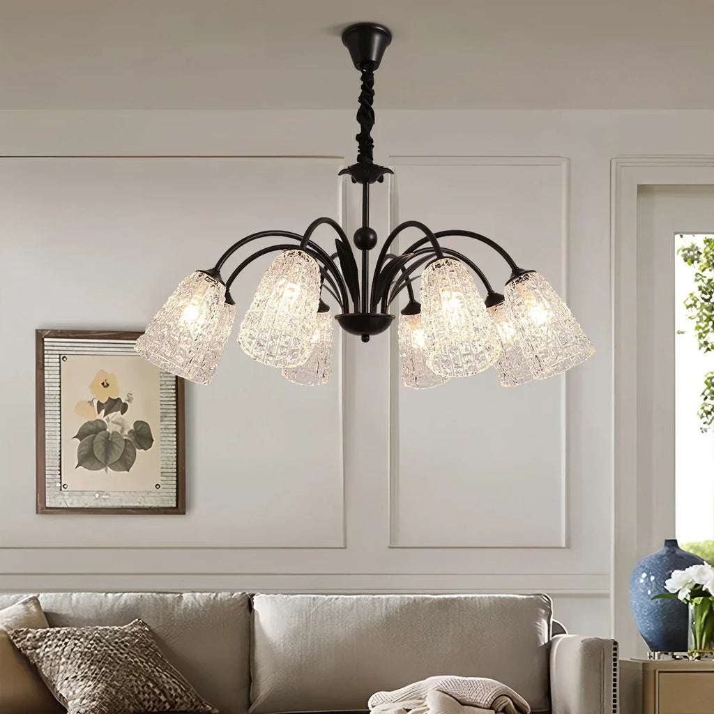 American Retro Iron Glass Chandelier | Desfino