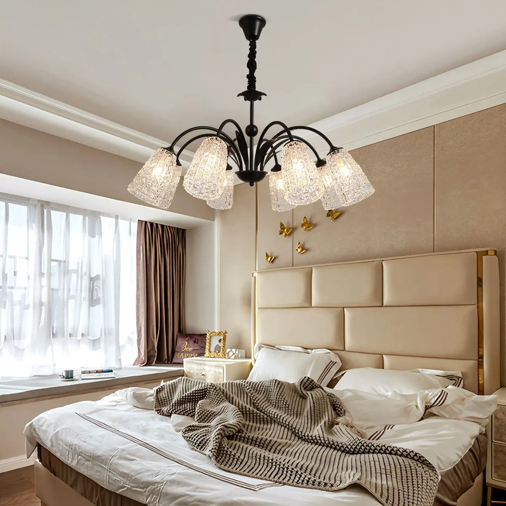 American Retro Iron Glass Chandelier | Desfino