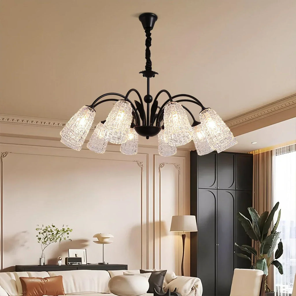 American Retro Iron Glass Chandelier | Desfino