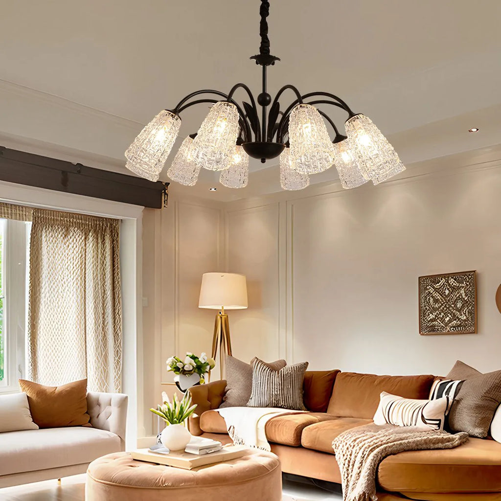American Retro Iron Glass Chandelier | Desfino