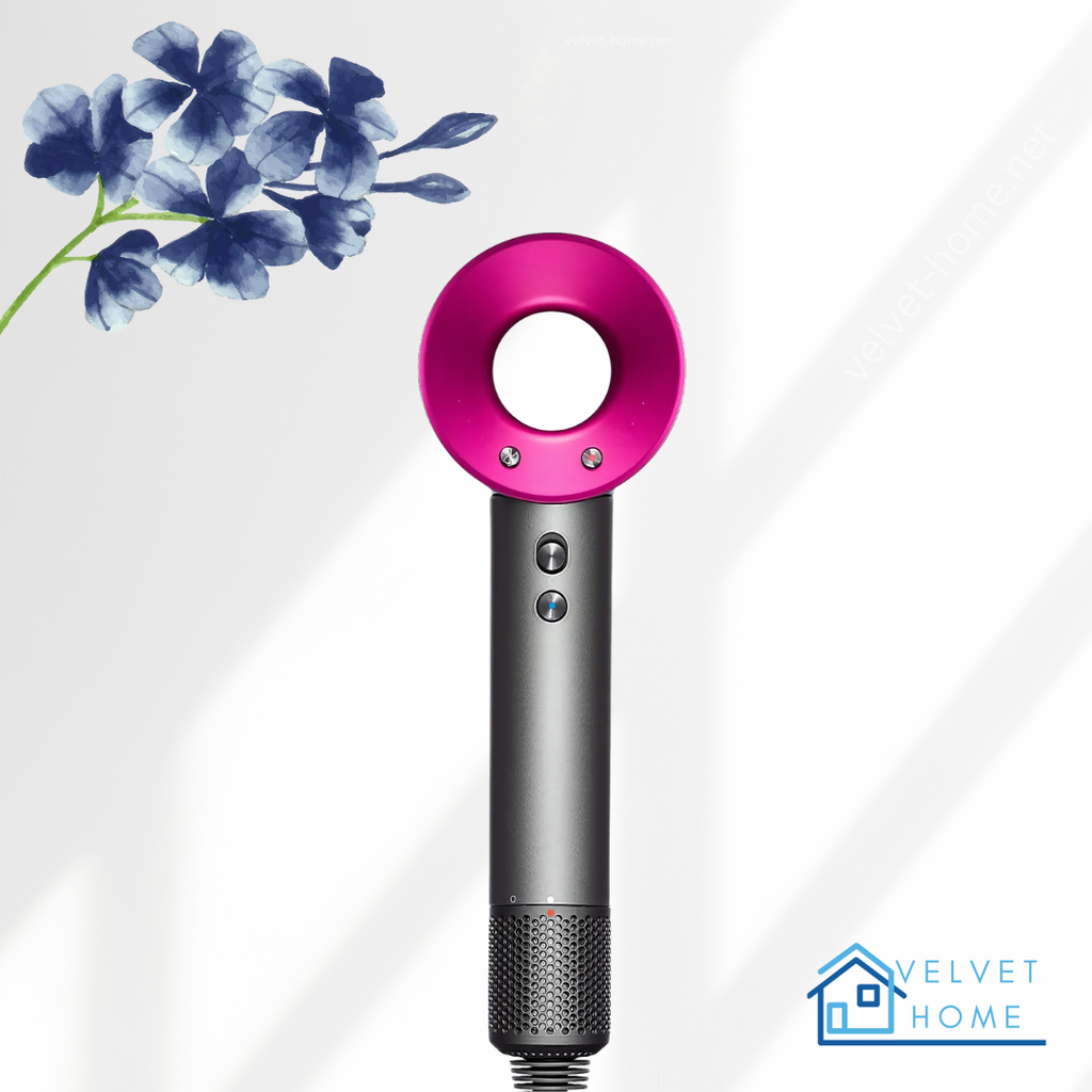 Sèche-cheveux sonique Velvet — Séchage rapide, chaleur douce, embouts - Desfino