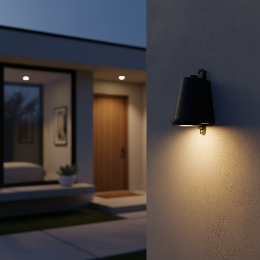 Industrial Metal Bell Wall Light – IP65 Waterproof, 3W Integrated LED, Black, 8.5x7.5x13 cm