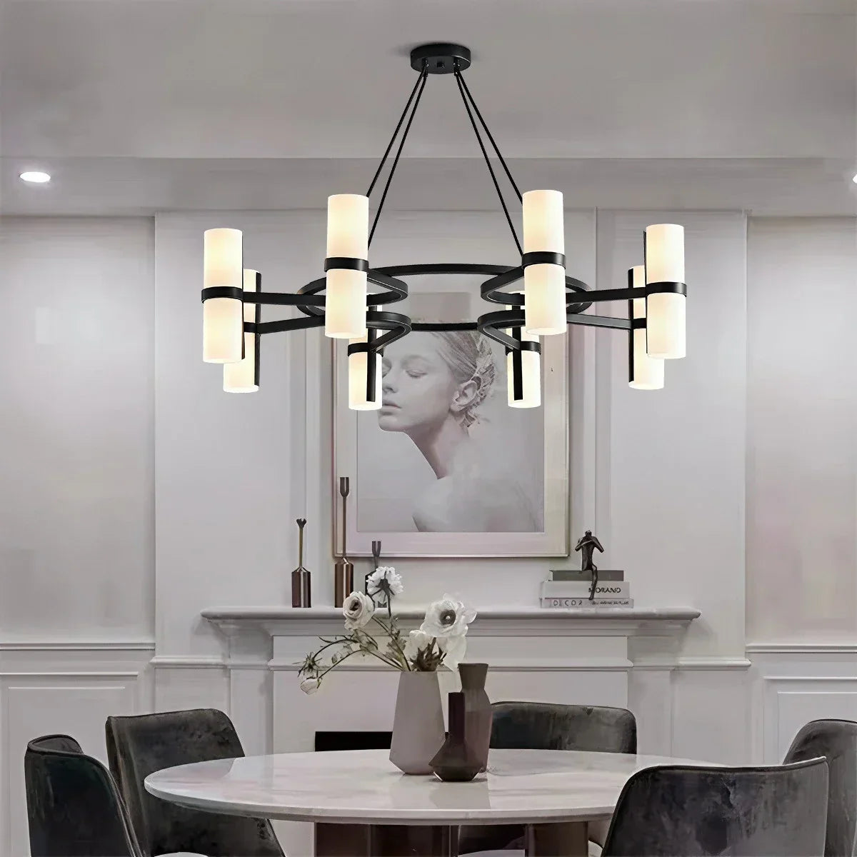 Nordic Creative Multi-Headed Round Chandelier | Desfino