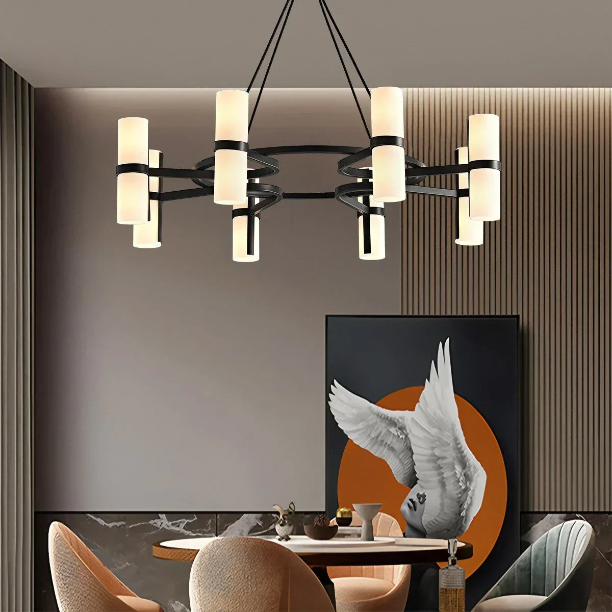 Nordic Creative Multi-Headed Round Chandelier | Desfino