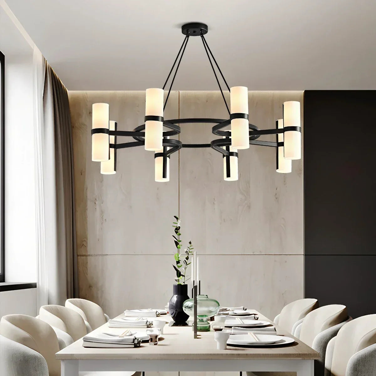 Nordic Creative Multi-Headed Round Chandelier | Desfino