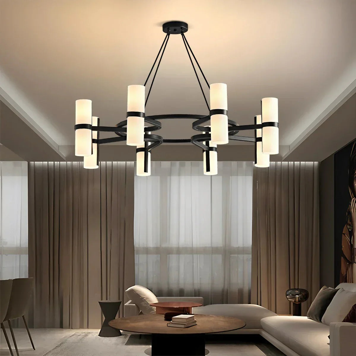 Nordic Creative Multi-Headed Round Chandelier | Desfino
