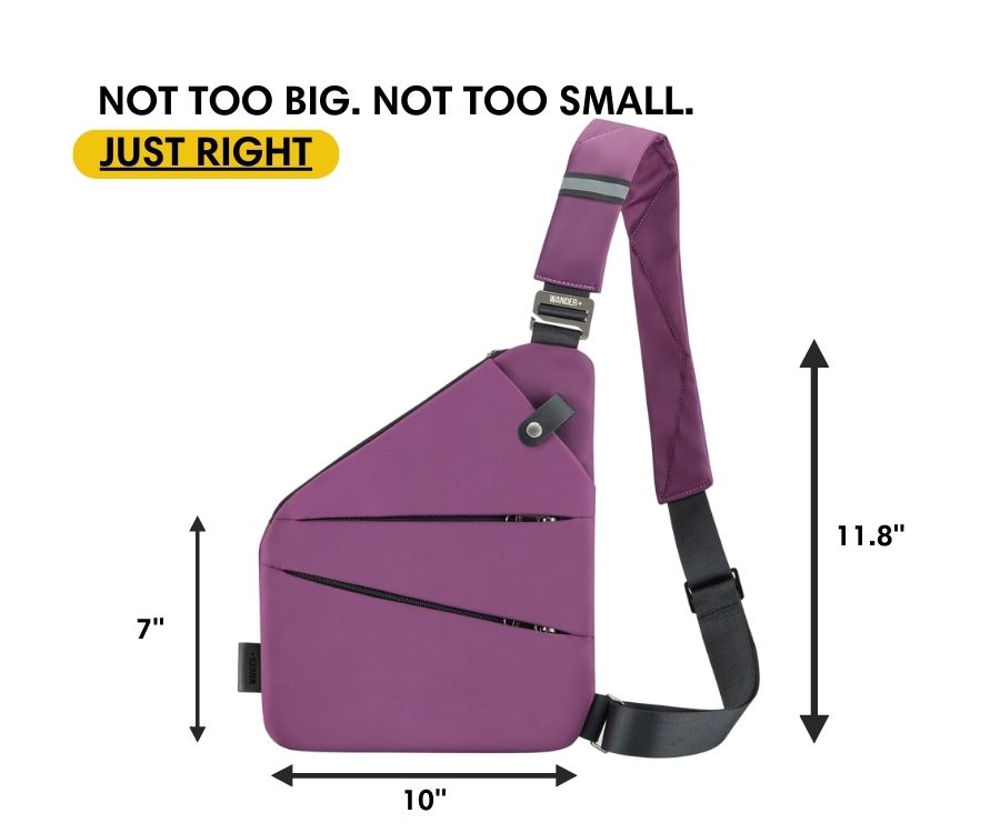 Slim Anti-Theft Travel Bag — Front Carry, Hidden Zippers, Storage - Desfino