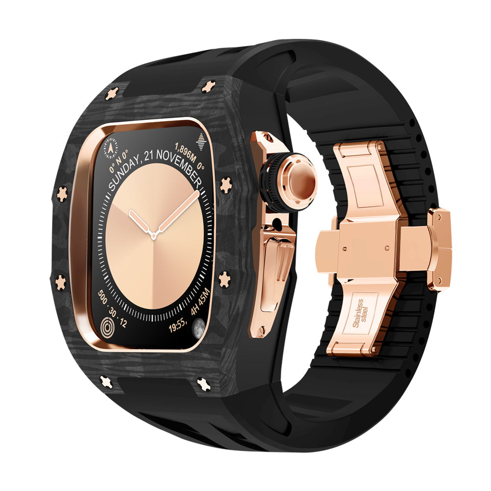 NovaCarb S10 Titanium Carbon Fiber Apple Watch Retrofit Kit - Desfino