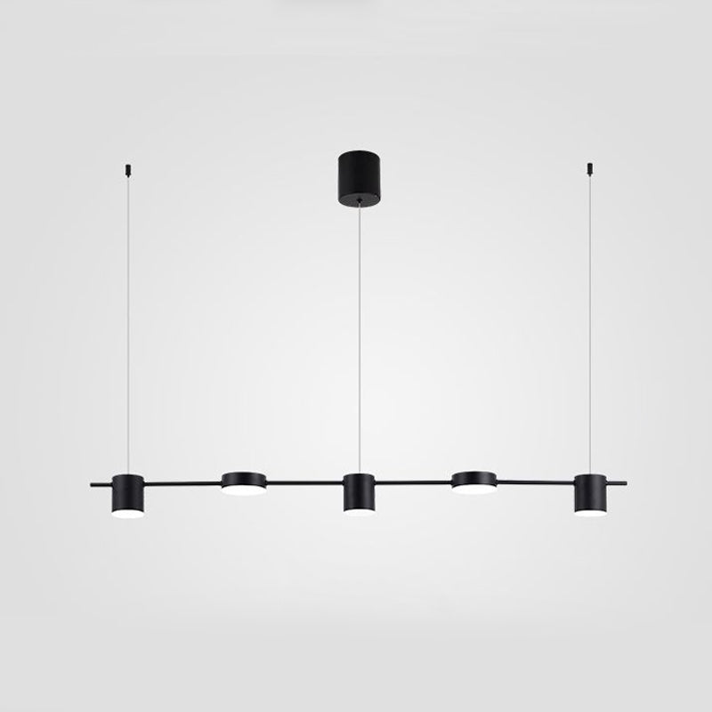 Suspension tambour Lyria — Noir et or, 3 ou 5 lumières LED - Desfino