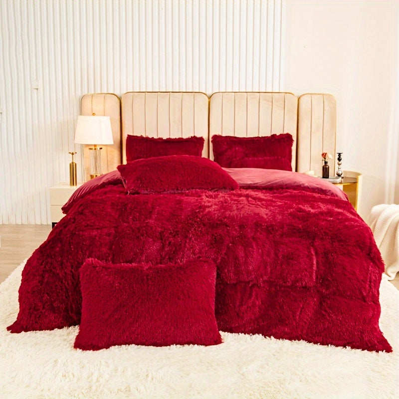 Juego de ropa de cama de felpa Velora de 3 piezas — Comodidad ultrasuave para todas las estaciones - Desfino