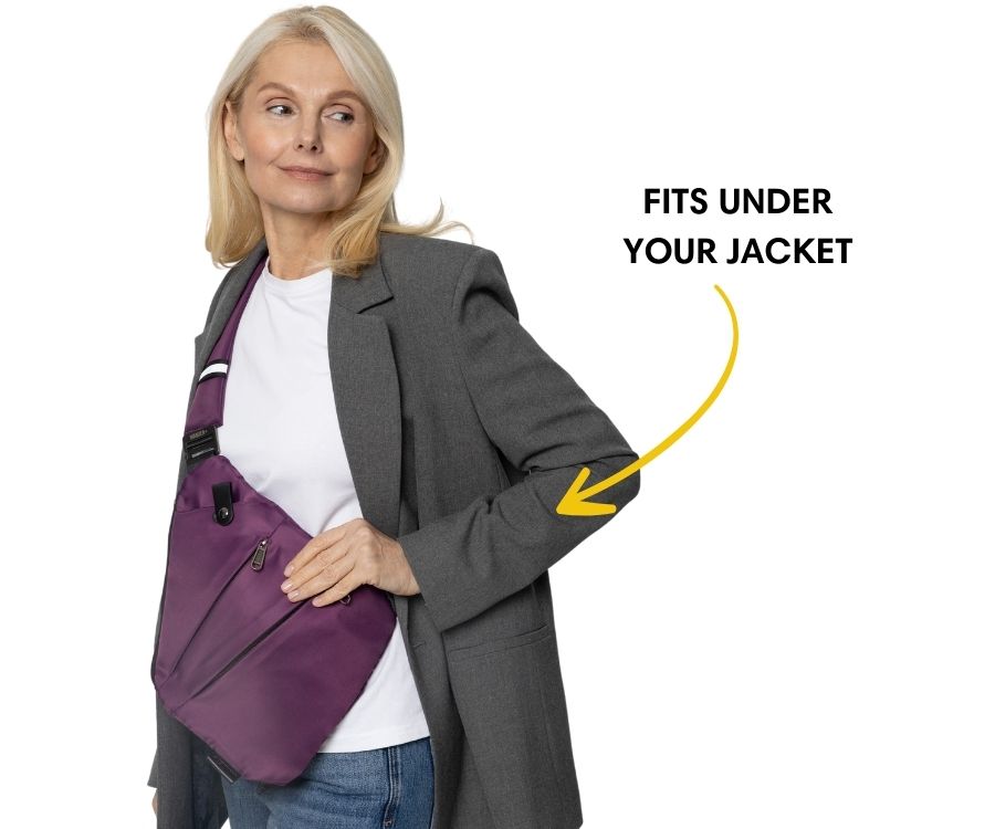 Slim Anti-Theft Travel Bag — Front Carry, Hidden Zippers, Storage - Desfino