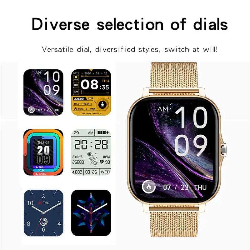 PulseWave 智能手表 — 触摸屏、蓝牙通话、健身追踪 - Desfino