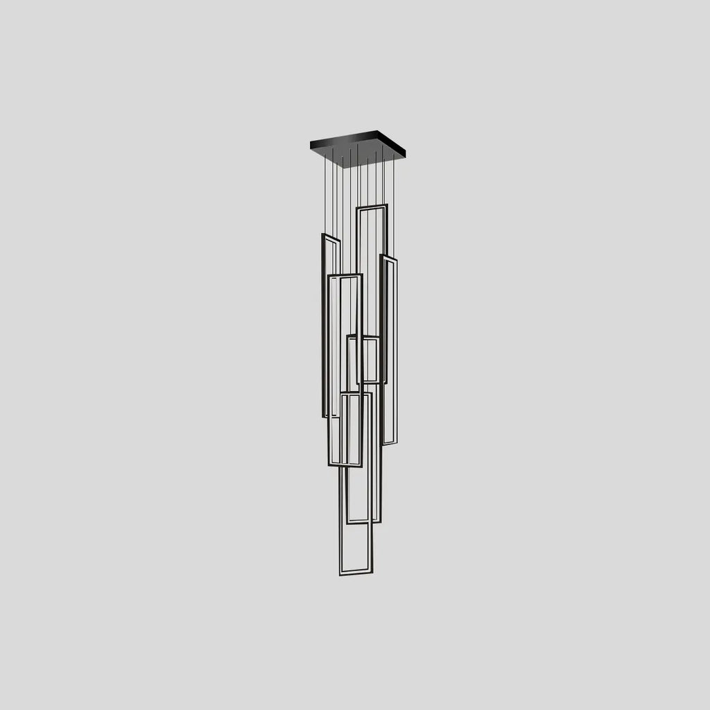 Aldarj Rectangular LED Staircase Chandelier | Desfino