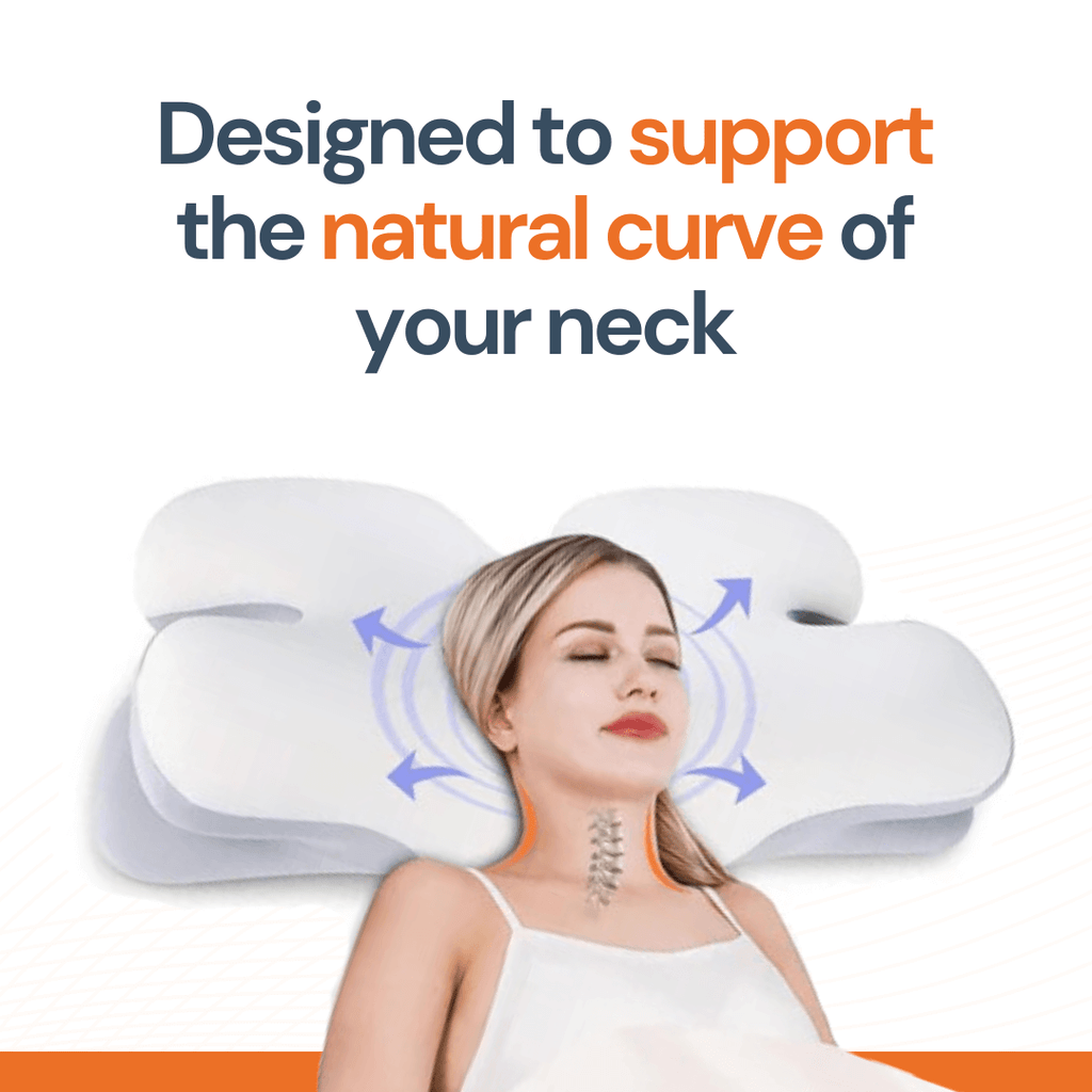 Almohada cervical de espuma viscoelástica LumaRest - soporte ergonómico para el cuello - Desfino