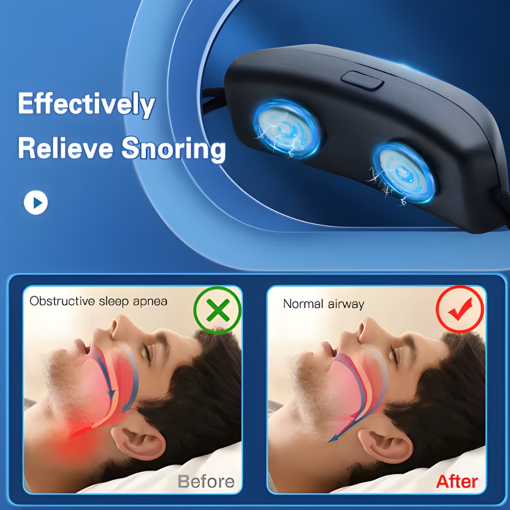 Appareil intelligent anti-ronflement EMS - détection automatique des ronflements - Desfino