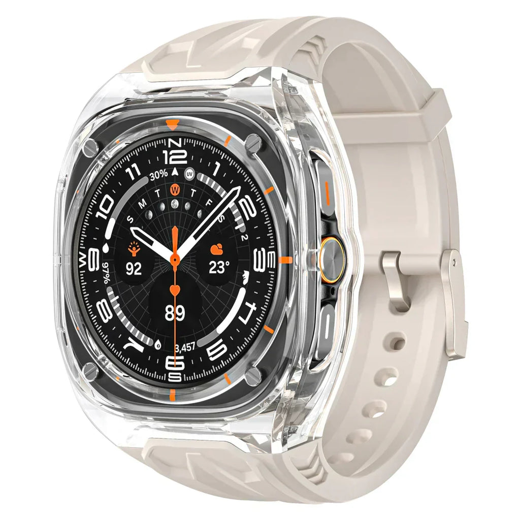 Kit de adaptação Lumeo para Galaxy Watch Ultra — Caixa fina em TPU e bracelete de silicone - Desfino