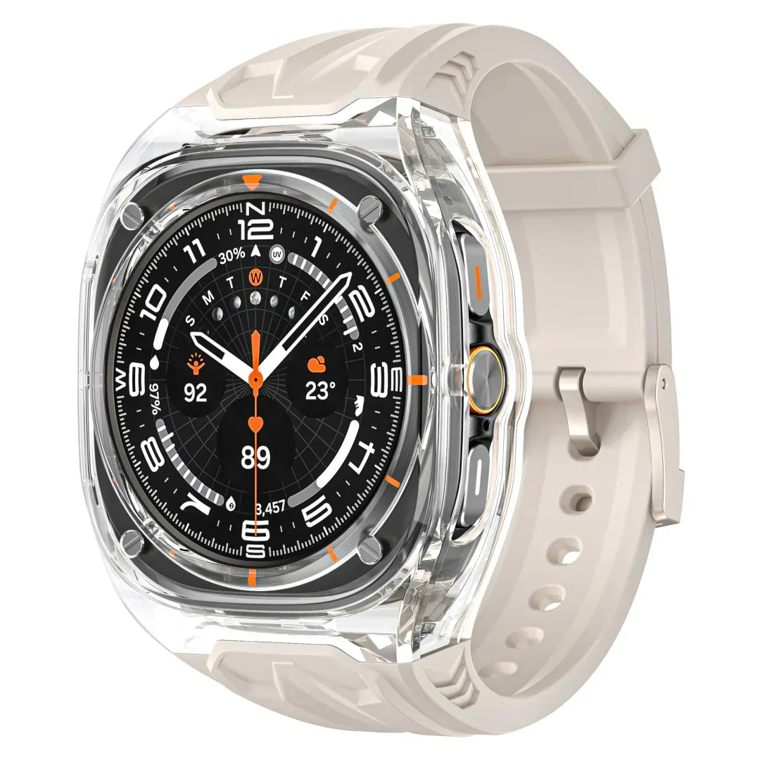 Kit de adaptação Lumeo para Galaxy Watch Ultra — Caixa fina em TPU e bracelete de silicone - Desfino