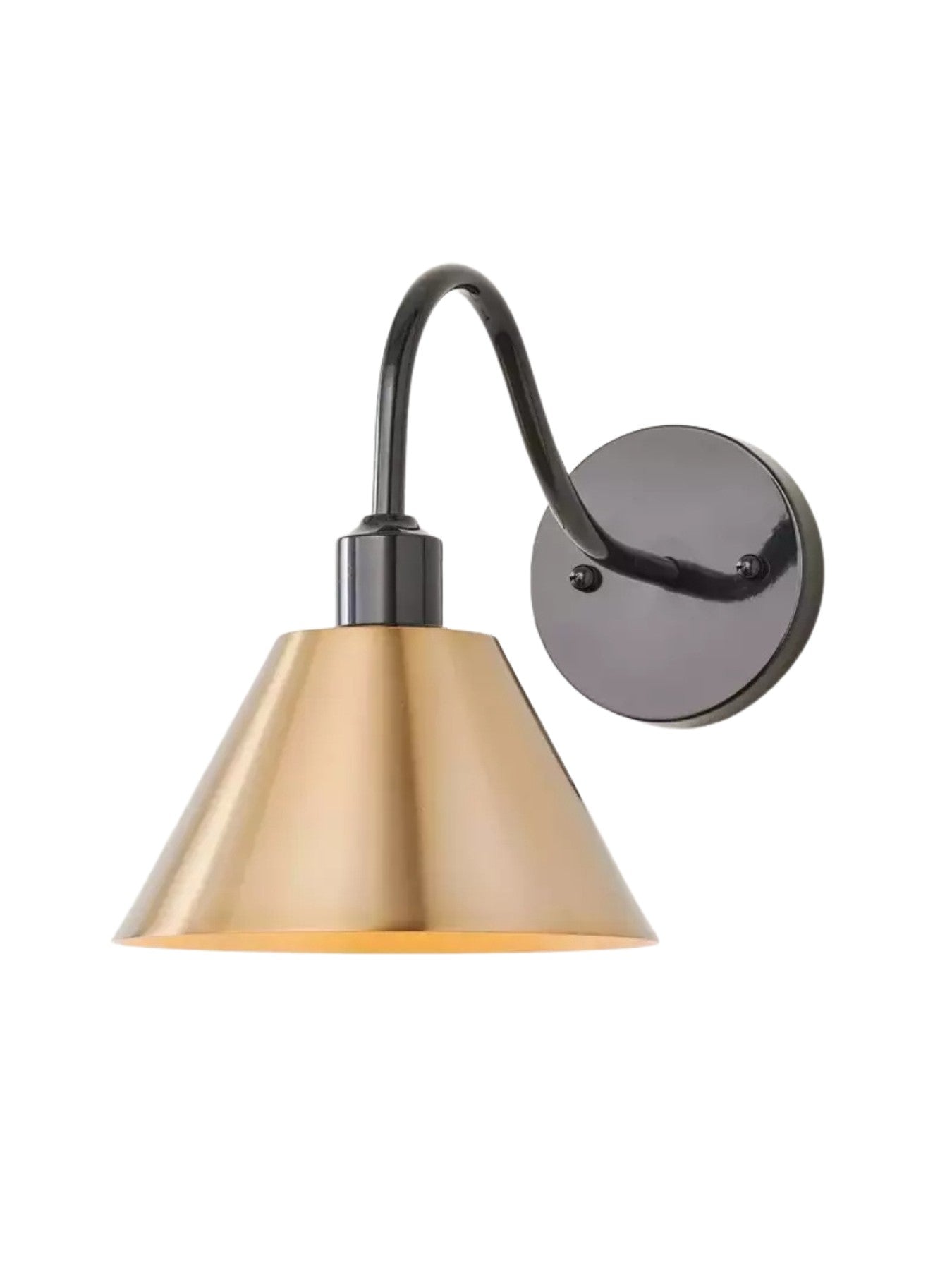 Modern Industrial Tapered Sconce — Clean Metal Wall Light