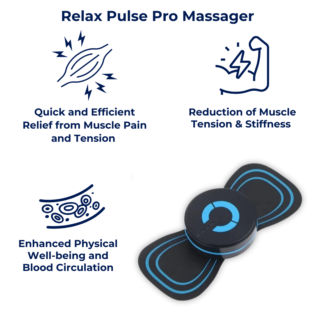 Vellora DeepPulse-massagerare med värme — EMS-muskelvärk lindring - Desfino
