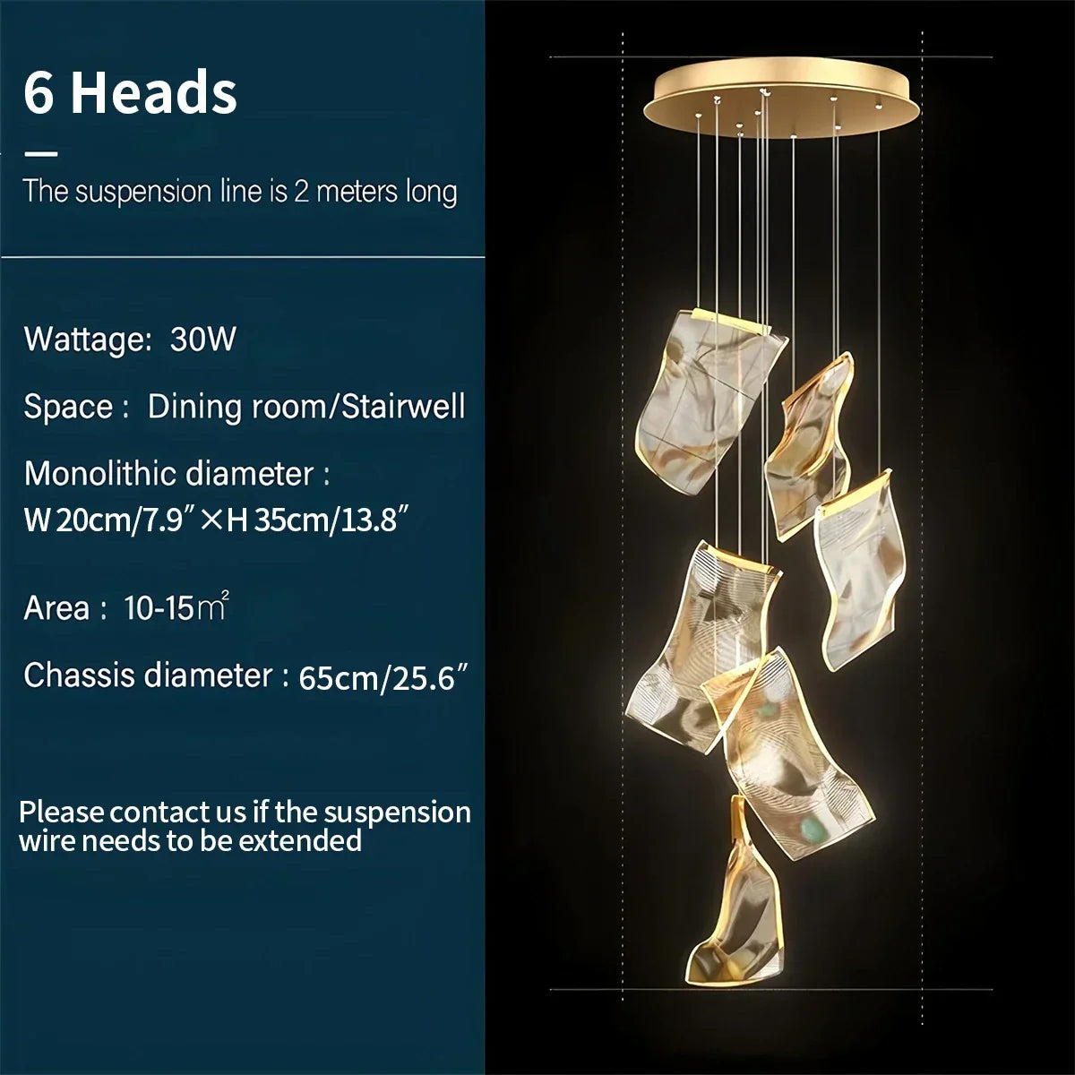 Large Luxury Art Chandelier for High Ceiling Living Room | Desfino