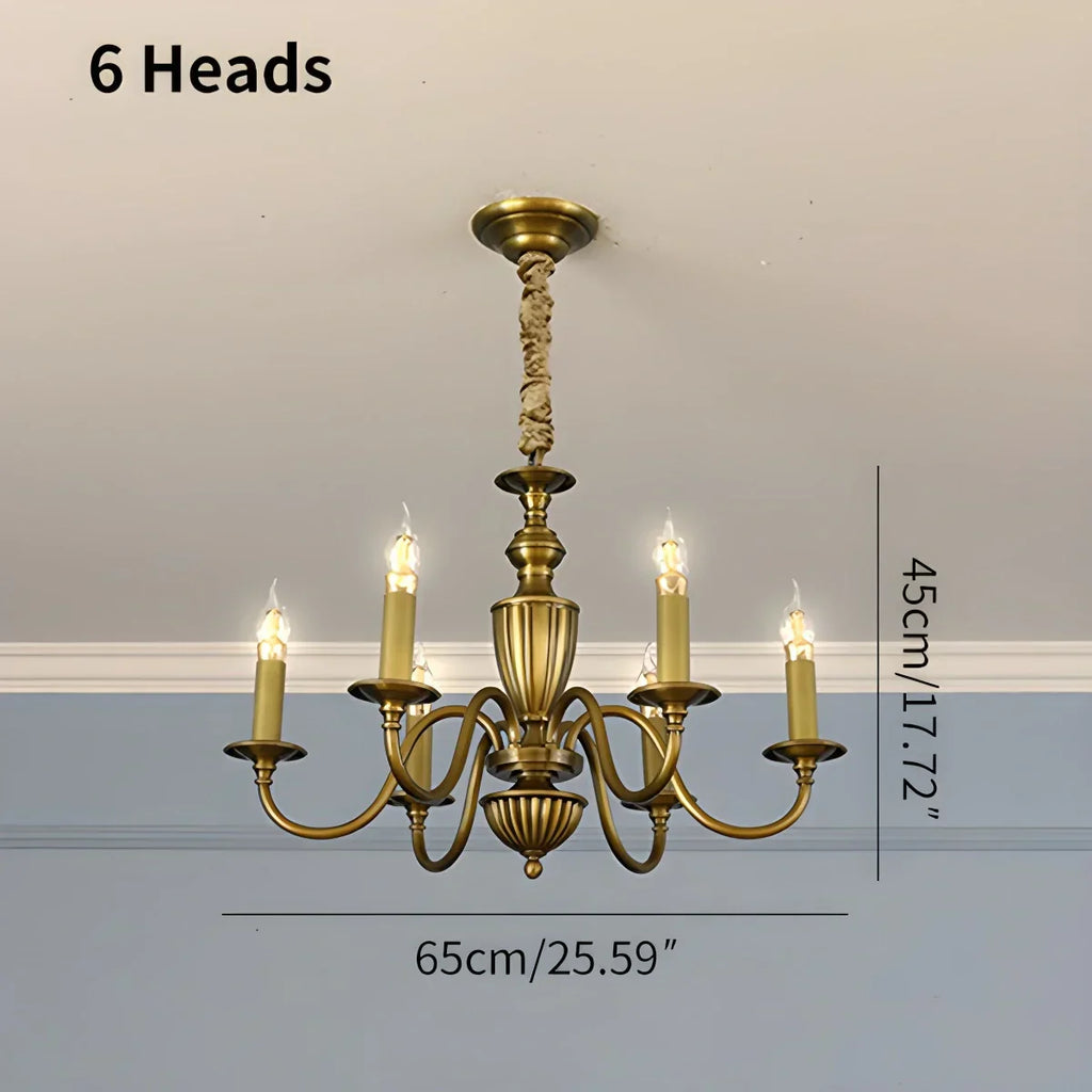 American Vintage Candle Copper Chandelier | Desfino