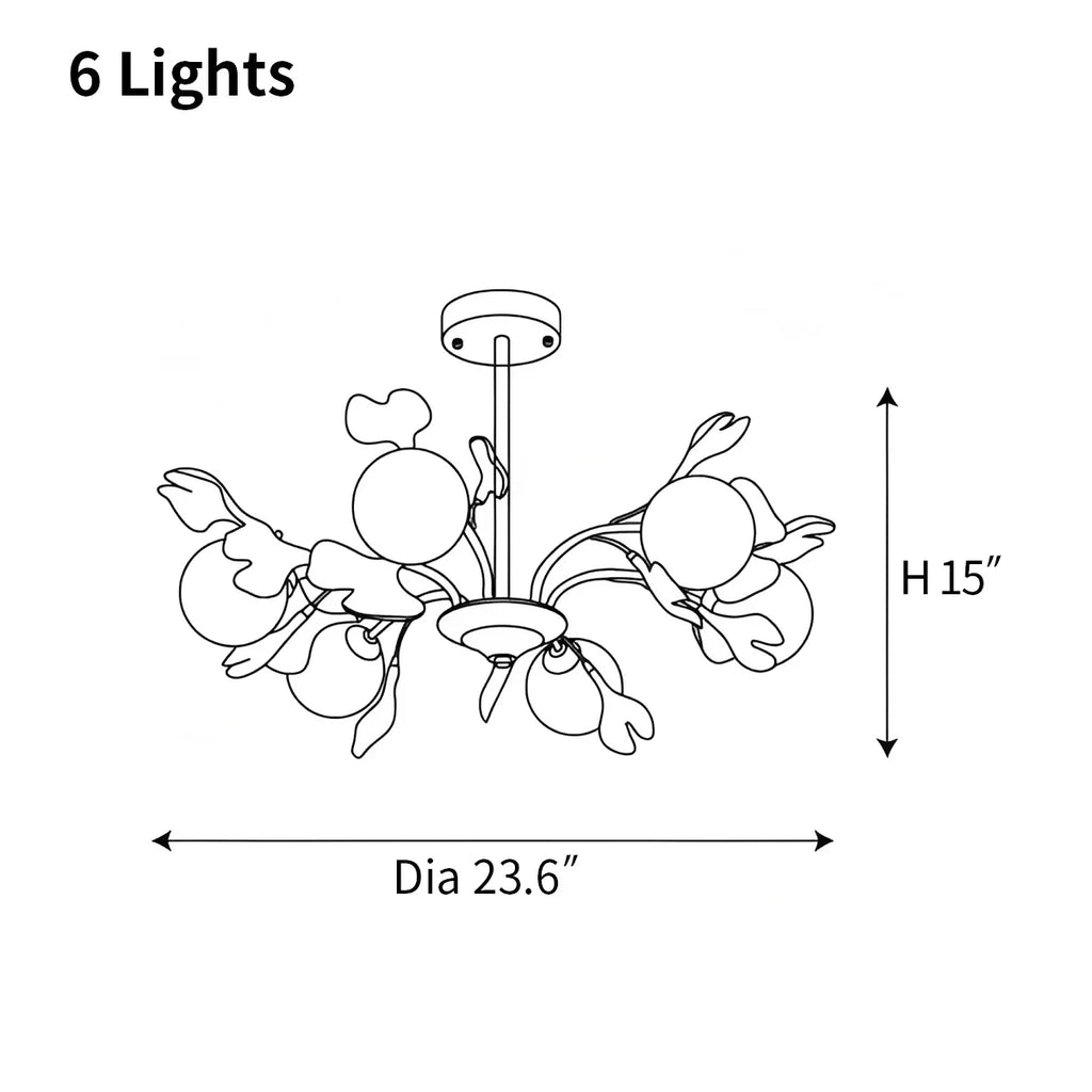 Thalassa Ginkgo Chandelier for Living Room | Desfino