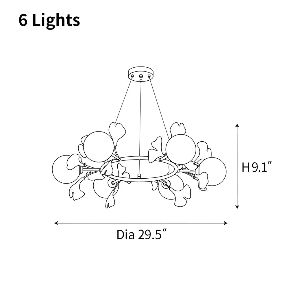 Evander Ginkgo Chandelier for Dining Area | Desfino